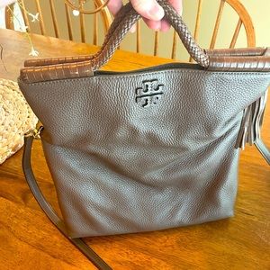 Tory Burch leather boho style clutch/cross-body purse